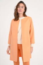 Wendemantel aus Wolle in Orange Bloom