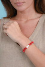 Armband JUDY in Korallrot