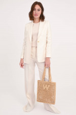 Leinen Blazer BOEMIA in Creme