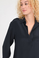 Seidenbluse ZANZERO in Navy