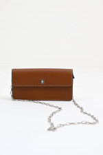 Clutch mit Kette in Braun