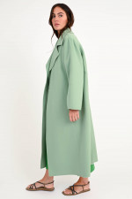 Mantel aus Schurwolle und Cashmere in Mintgrün