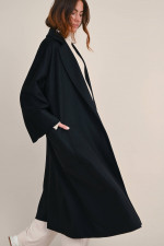 Mantel OLEA aus Kamelhaar in Schwarz
