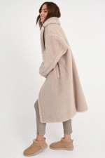 Teddymantel TEDGIRL in hellem Sand