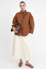 Sweatshirt-Jacke CADICE in Tabak