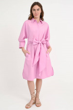 Baumwoll-Kleid TABATA mit Gürtel in Candy Pink