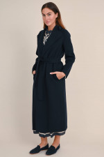 Maxi Wollmantel POLDO in Midnight