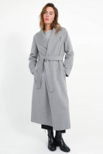 Maxi-Wollmantel PAOLA in Grau