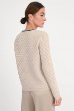 Strickweste BAVIERA in Beige/Schwarz