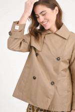 Kurzer Trenchcoat ZENO in Camel
