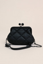 Pouch AGEVOLE in Stepp-Optik in Schwarz