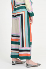 Seidenhose OTTAVO in Multicolor/Grün