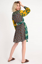 Kleid BAITA mit Allover-Prints in Grün
