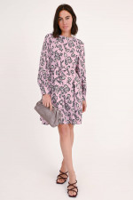 Kleid LOLA mit Blumenprint in Mauve/Multicolor