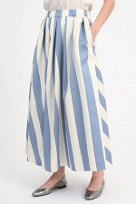 Midi-Rock VIDIM in Blau/Creme gestreift