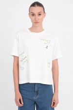T-Shirt ACLINE in Weiß/Multicolor
