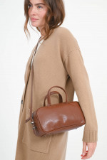 Tasche mit kurzen Henkeln in Taback