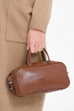 Tasche mit kurzen Henkeln in Taback