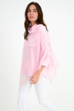 Cashmere Poncho in Rosa