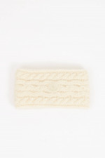Stirnband aus Alpaka-Mix in Creme