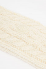 Stirnband aus Alpaka-Mix in Creme