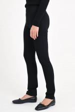 Hose mit Ziernaht in Schwarz