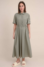 Midi-Kleid in hellem Khaki