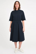 Kleid mit elastischer Taille in Midnight