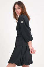 Kleid mit Ballonsaum in Schwarz