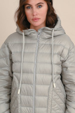 Jacke DELFO aus Daunenstepp in Silbergrau