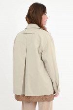 Parka-Mantel FELCI mit Steppdetails in Beige