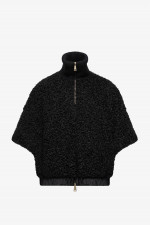 Wende-Cape-Jacke in Schwarz 