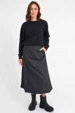 Midi-Rock in A-Form in Schwarz