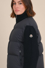 Hybrid Strickjacke in Schwarz