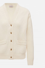 Cardigan aus Wollmix in Elfenbein