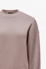 Sweatshirt mit gestrickten Ärmeln in Muave