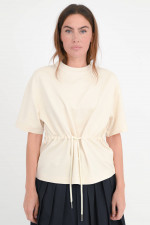 Oberteil mit Taillenband in Creme
