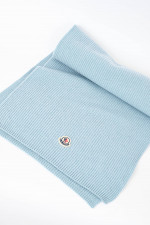 Schal mit Logo-Patch in Hellblau
