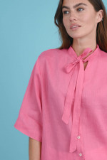 Leinenbluse in Light Pink