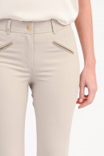  Chino ROYAL mit Lederdetails in Beige