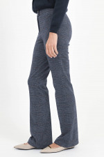 Hose ELLIE mit ausgestelltem Bein in Navy kariert
