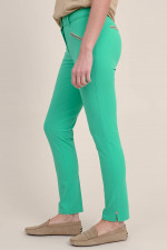 Chino ROYAL mit Lederdetails in Grün