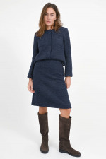 Tweed Rock HALLA mit Paspeltasche in Midnight