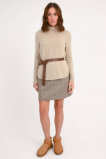 Minirock DAISY in Beige gemustert