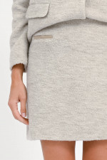 Tweed Rock DAISY mit Paspeltasche in Sand meliert