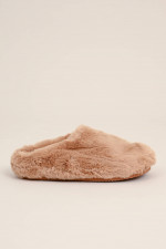 Plüsch Pantoffeln in Camel
