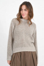 Pullover aus Woll-Cashmere-Mix in Taupe