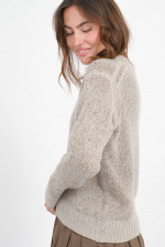 Pullover aus Woll-Cashmere-Mix in Taupe