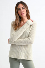 Pullover mit modischen Details in Offwhite