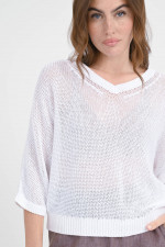 Pullover mit Pailetten in Weiß